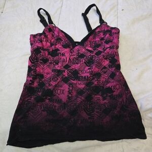 Metal Mulisha Pink and Black Tank Top